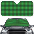 Green Tartan Saint Patrick's Day Print Car Windshield Sun Shade