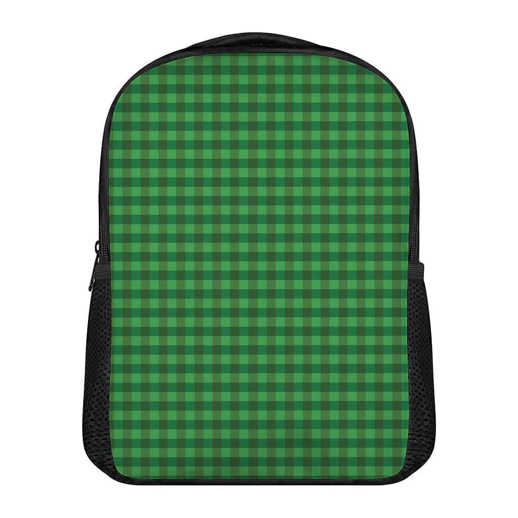 Green Tartan Saint Patrick's Day Print Casual Backpack