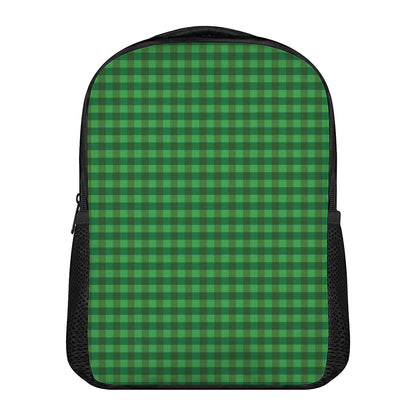 Green Tartan Saint Patrick's Day Print Casual Backpack