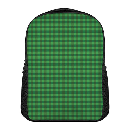 Green Tartan Saint Patrick's Day Print Casual Backpack