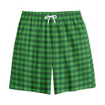 Green Tartan Saint Patrick's Day Print Cotton Shorts