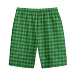 Green Tartan Saint Patrick's Day Print Cotton Shorts