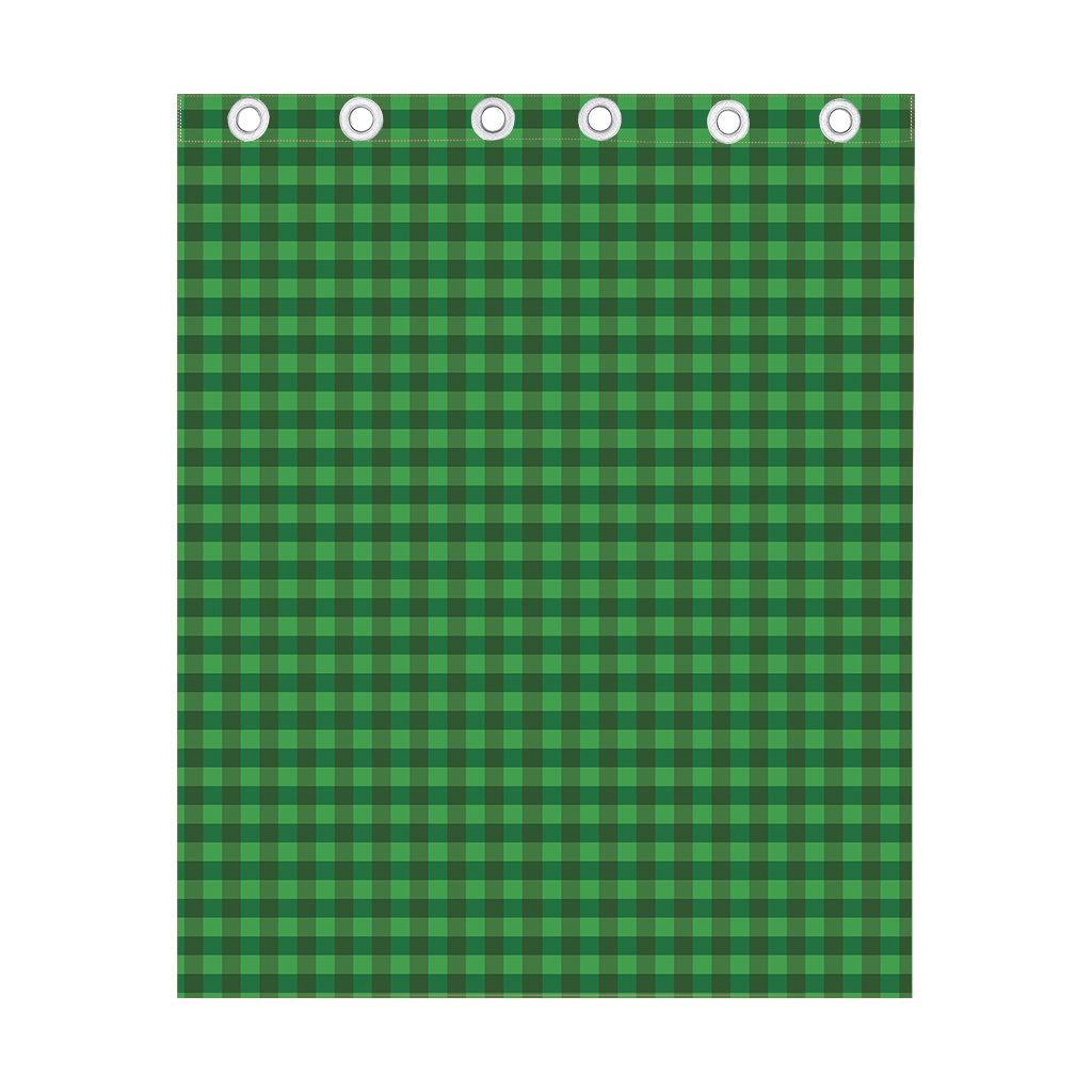Green Tartan Saint Patrick's Day Print Curtain
