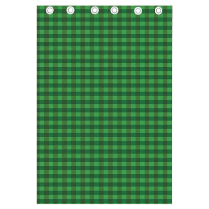 Green Tartan Saint Patrick's Day Print Curtain