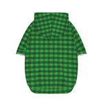 Green Tartan Saint Patrick's Day Print Dog Zip Up Hoodie