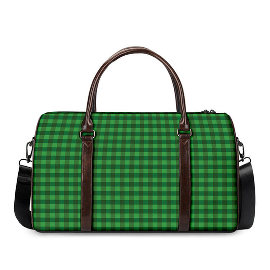 Green Tartan Saint Patrick's Day Print Duffle Bag