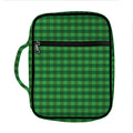 Green Tartan Saint Patrick's Day Print Front Pocket Bible Bag