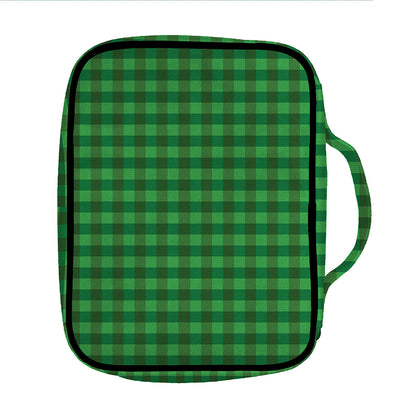 Green Tartan Saint Patrick's Day Print Front Pocket Bible Bag