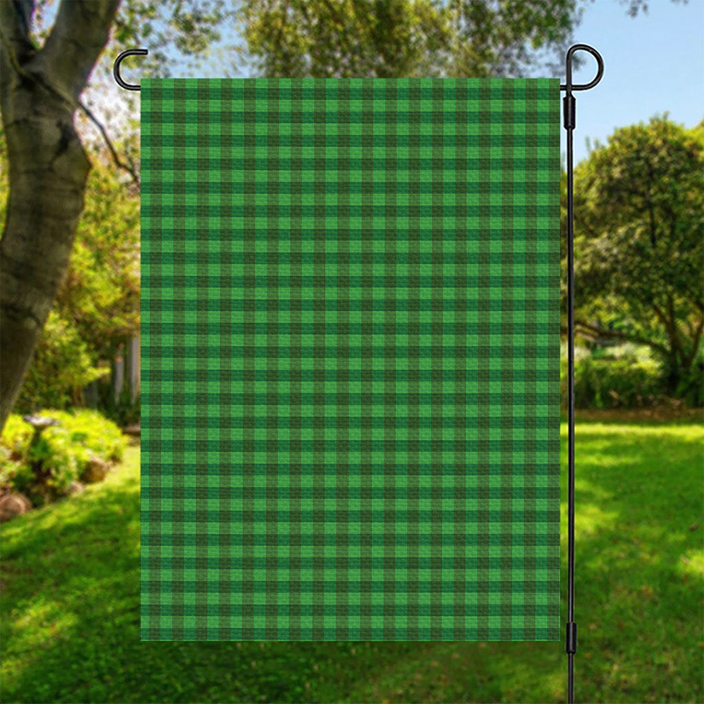 Green Tartan Saint Patrick's Day Print Garden Flag
