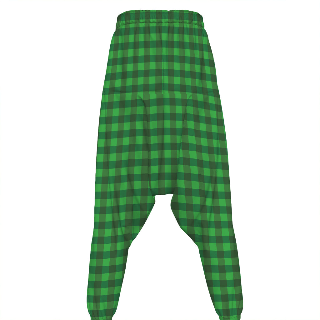 Green Tartan Saint Patrick's Day Print Hammer Pants