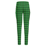 Green Tartan Saint Patrick's Day Print High-Waisted Pocket Leggings