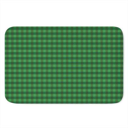 Green Tartan Saint Patrick's Day Print Indoor Door Mat