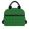 Green Tartan Saint Patrick's Day Print Insulated Lunch Bag