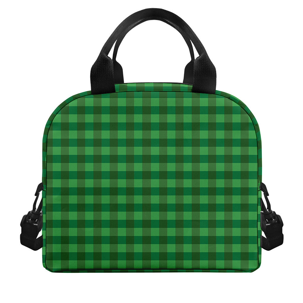 Green Tartan Saint Patrick's Day Print Insulated Lunch Bag