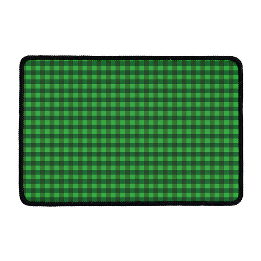 Green Tartan Saint Patrick's Day Print Kitchen Mat