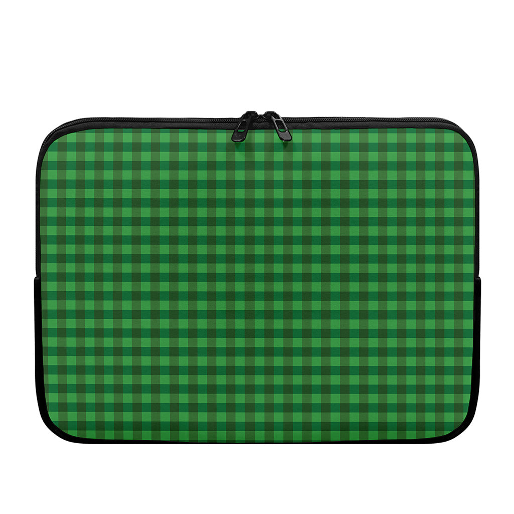 Green Tartan Saint Patrick's Day Print Laptop Sleeve