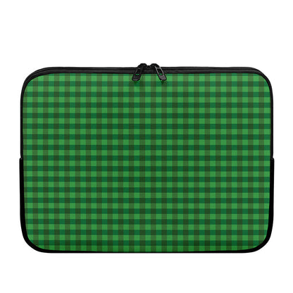 Green Tartan Saint Patrick's Day Print Laptop Sleeve