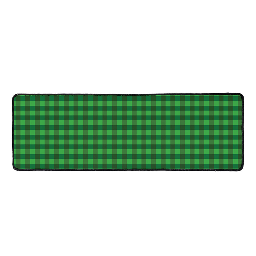 Green Tartan Saint Patrick's Day Print Long Kitchen Mat