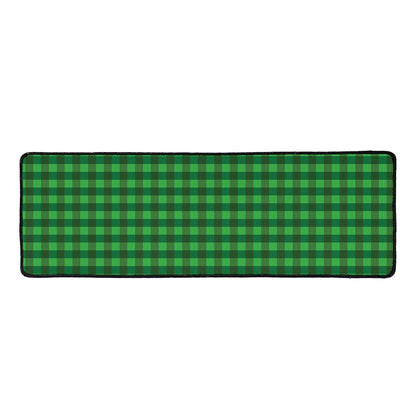 Green Tartan Saint Patrick's Day Print Long Kitchen Mat