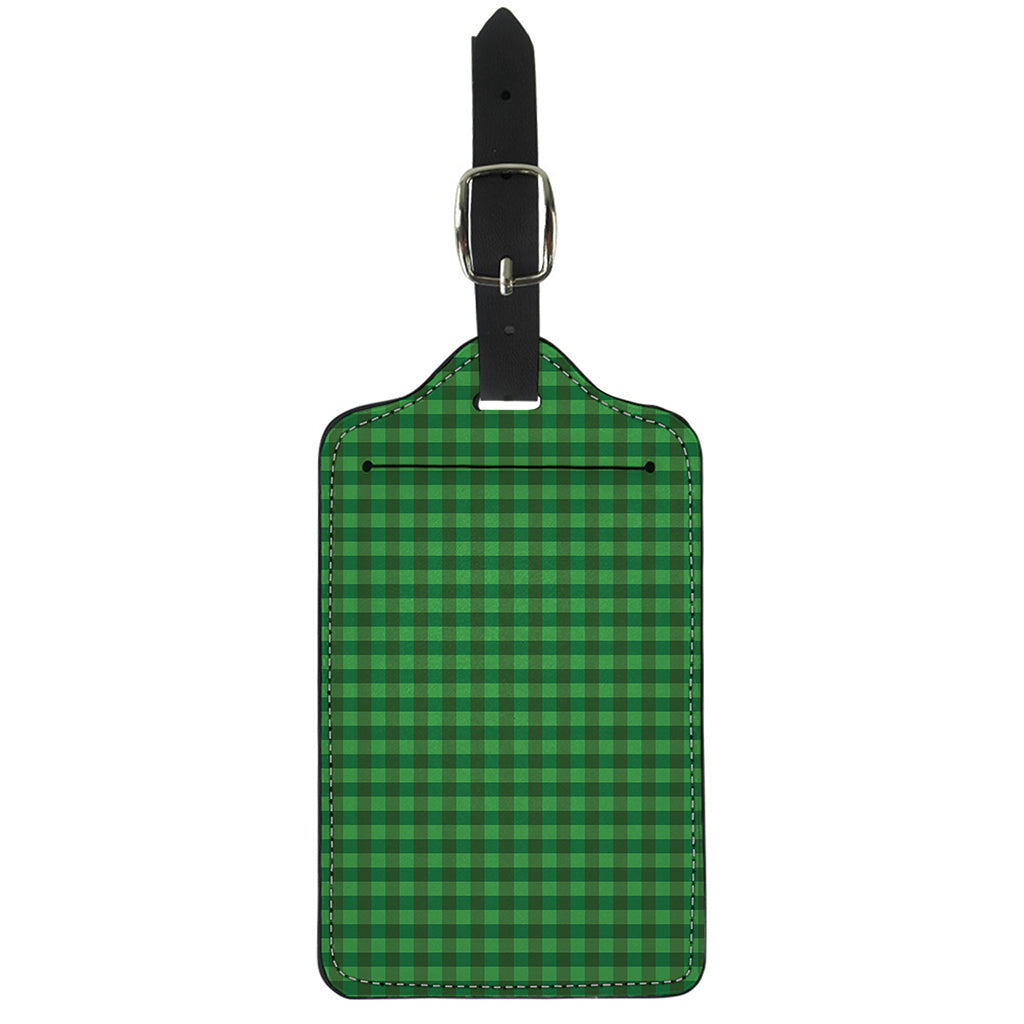 Green Tartan Saint Patrick's Day Print Luggage Tag