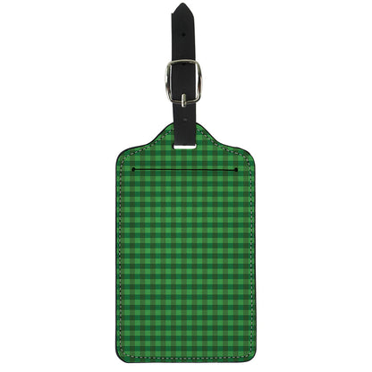 Green Tartan Saint Patrick's Day Print Luggage Tag