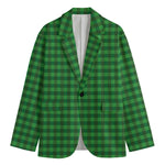 Green Tartan Saint Patrick's Day Print Men's Blazer