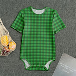 Green Tartan Saint Patrick's Day Print Men's Bodysuit