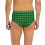 Green Tartan Saint Patrick's Day Print Men's Briefs