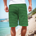 Green Tartan Saint Patrick's Day Print Men's Cargo Shorts