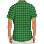 Green Tartan Saint Patrick's Day Print Men's Deep V-Neck Shirt