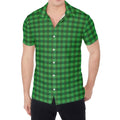 Green Tartan Saint Patrick's Day Print Men's Shirt