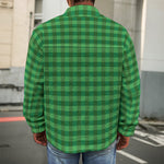 Green Tartan Saint Patrick's Day Print Men's Shirt Jacket