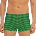 Green Tartan Saint Patrick's Day Print Men's Short Boxer Briefs