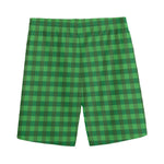 Green Tartan Saint Patrick's Day Print Men's Sports Shorts