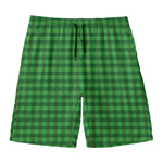 Green Tartan Saint Patrick's Day Print Men's Swim Trunks