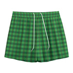 Green Tartan Saint Patrick's Day Print Mesh Shorts