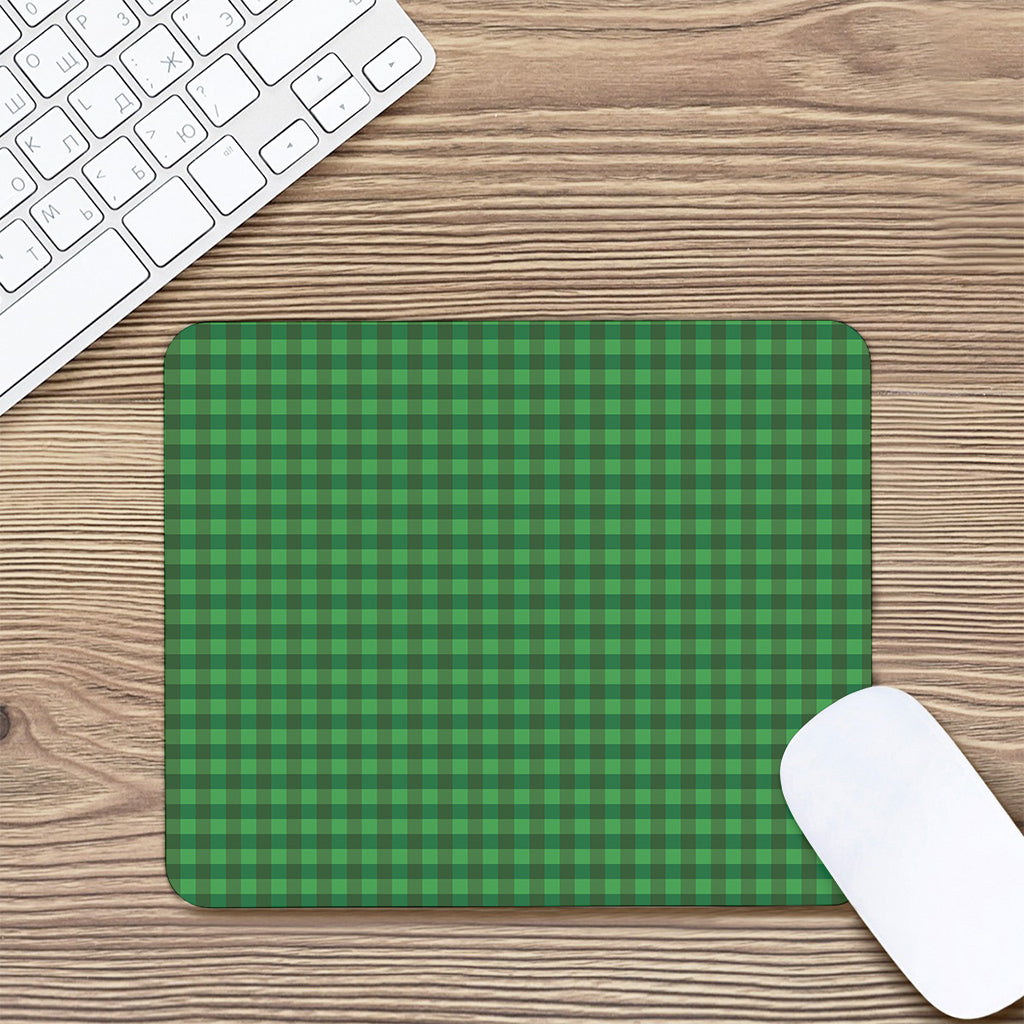 Green Tartan Saint Patrick's Day Print Mouse Pad