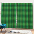 Green Tartan Saint Patrick's Day Print Pencil Pleat Curtains