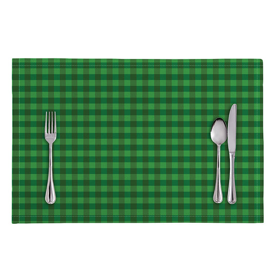 Green Tartan Saint Patrick's Day Print Placemat