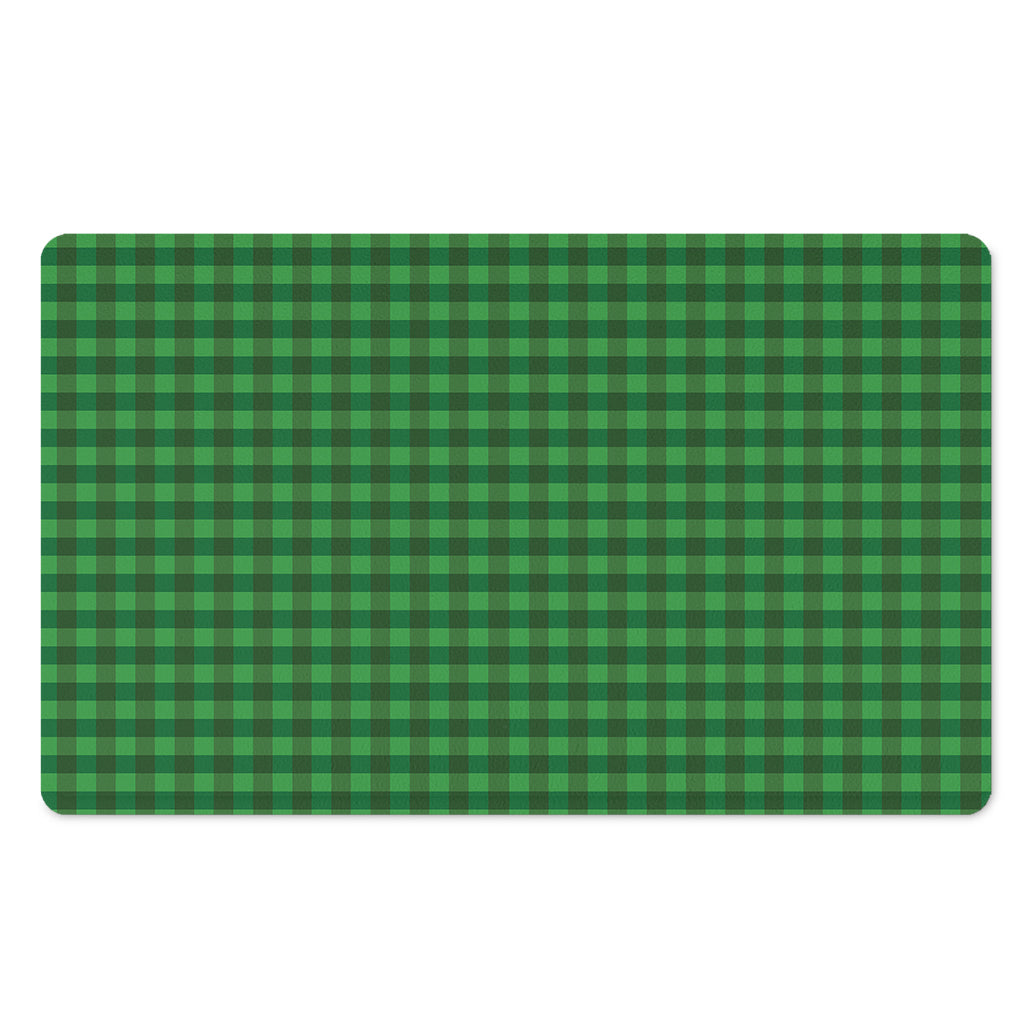 Green Tartan Saint Patrick's Day Print Polyester Doormat