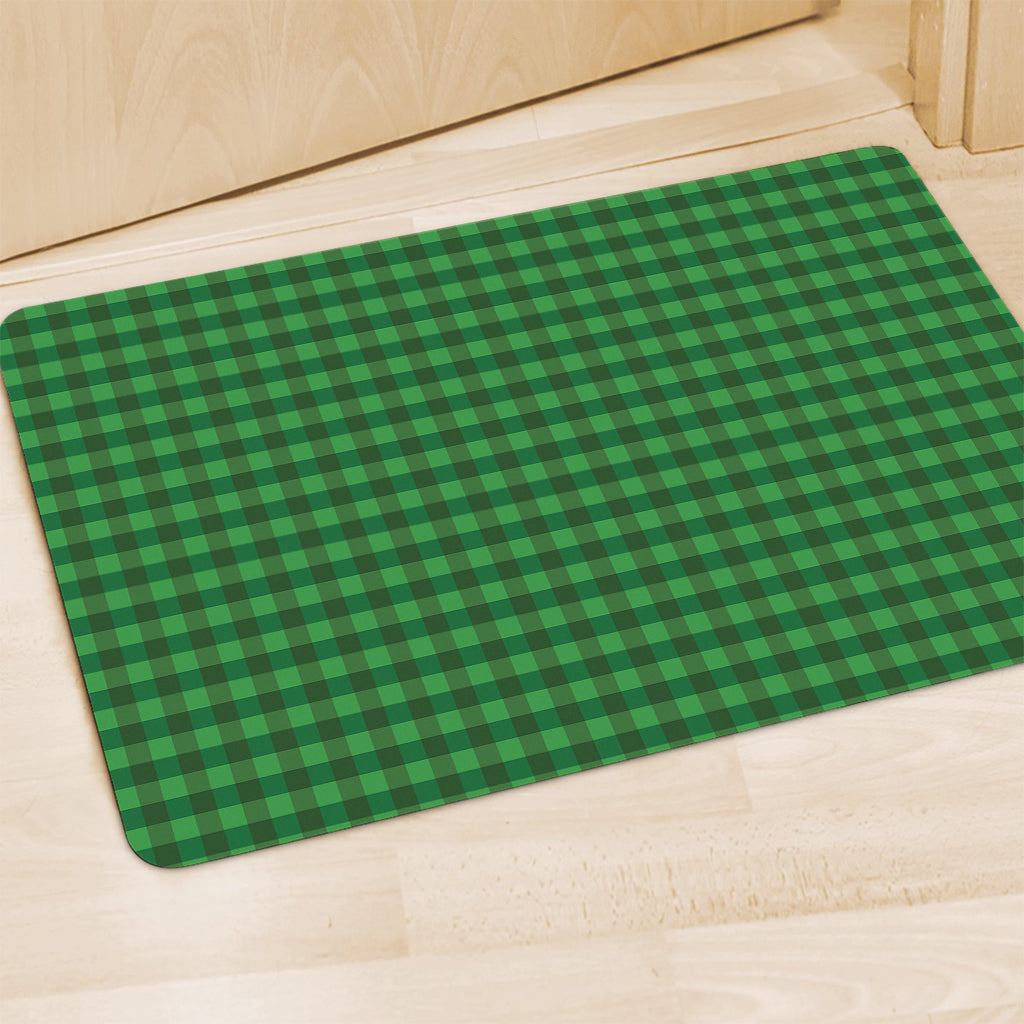 Green Tartan Saint Patrick's Day Print Polyester Doormat