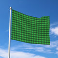 Green Tartan Saint Patrick's Day Print Polyester Flag