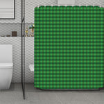 Green Tartan Saint Patrick's Day Print Polyester Shower Curtain