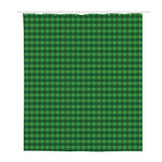 Green Tartan Saint Patrick's Day Print Polyester Shower Curtain