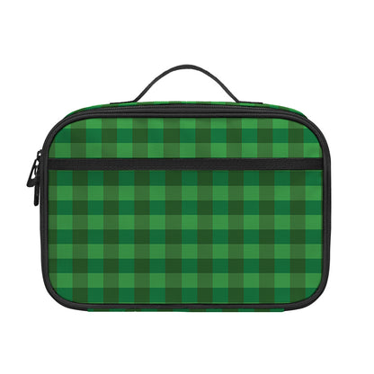 Green Tartan Saint Patrick's Day Print Portable Lunch Bag