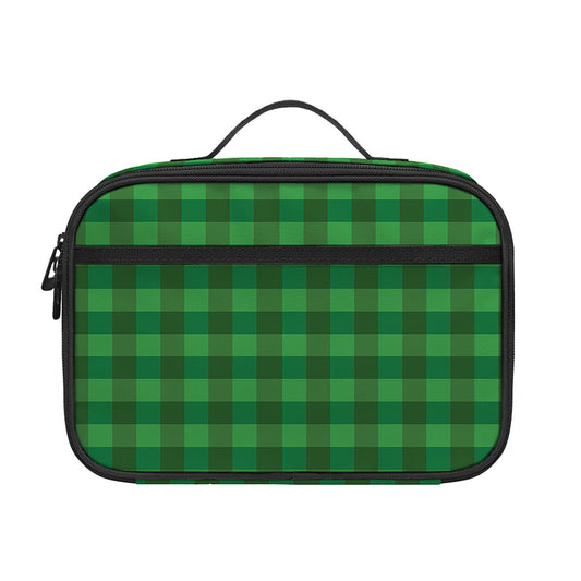 Green Tartan Saint Patrick's Day Print Portable Lunch Bag
