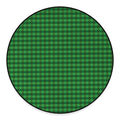Green Tartan Saint Patrick's Day Print Round Floor Mat
