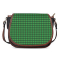 Green Tartan Saint Patrick's Day Print Saddle Bag