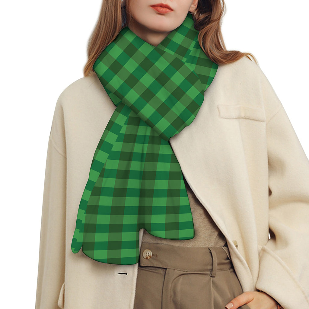 Green Tartan Saint Patrick's Day Print Scarf
