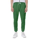 Green Tartan Saint Patrick's Day Print Scuba Joggers